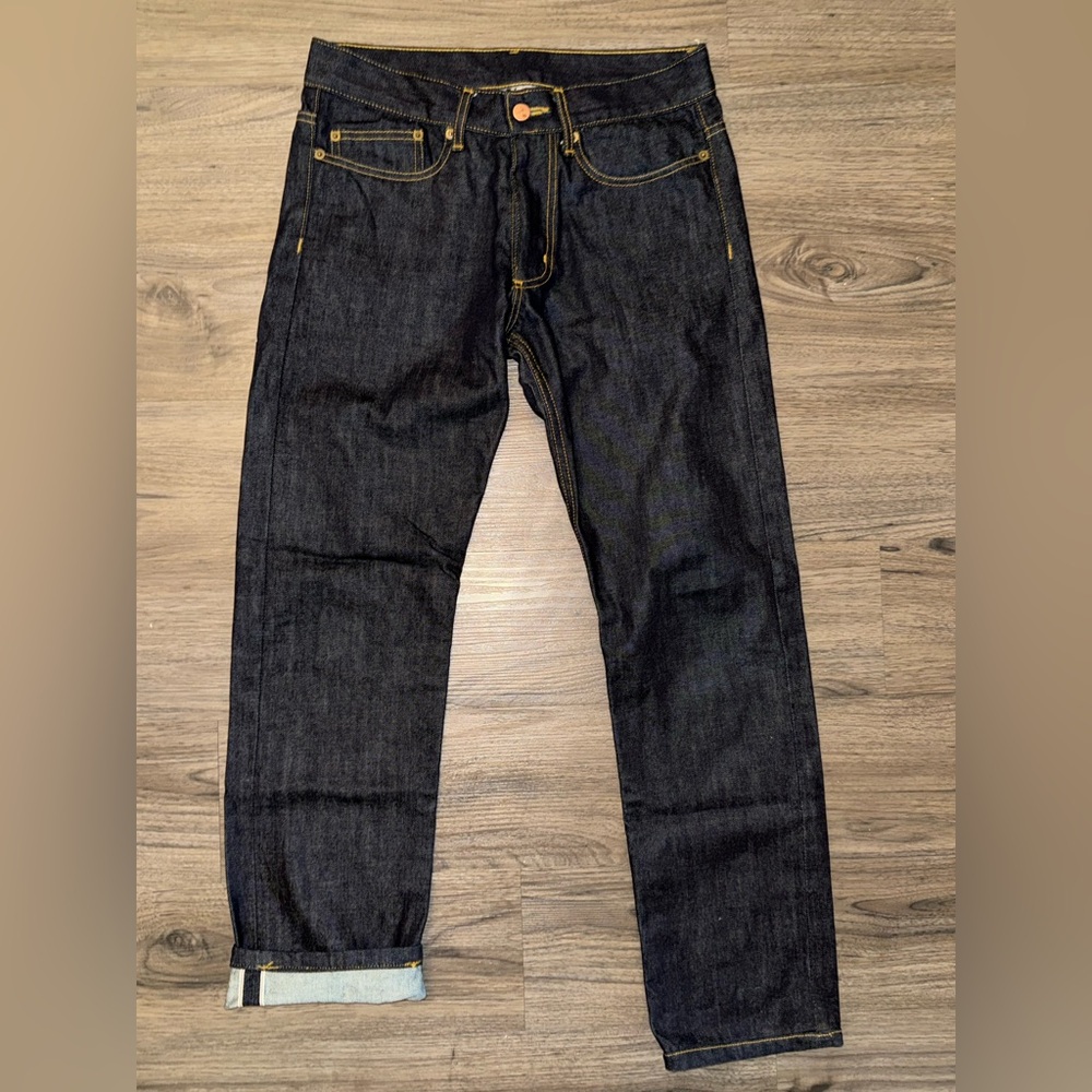 Slimbs Dark Wash Selvidge Denim Jeans Size 30 Made In USA